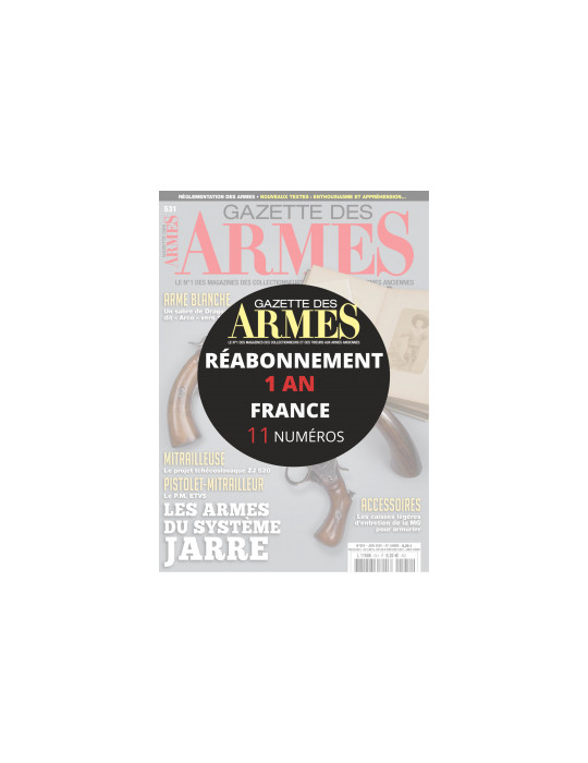 Rabonnement GAZETTE DES ARMES 1 an France
