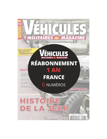 Reabonnement VEHICULES MILITAIRES en France 1 an