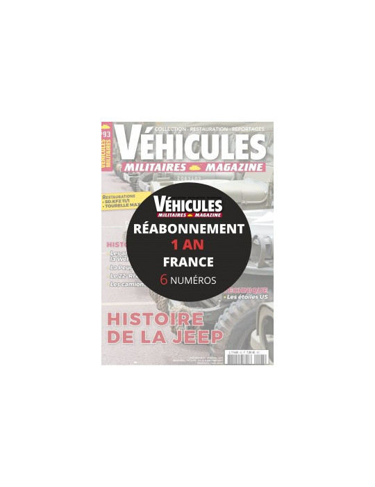 Reabonnement VEHICULES MILITAIRES en France 1 an