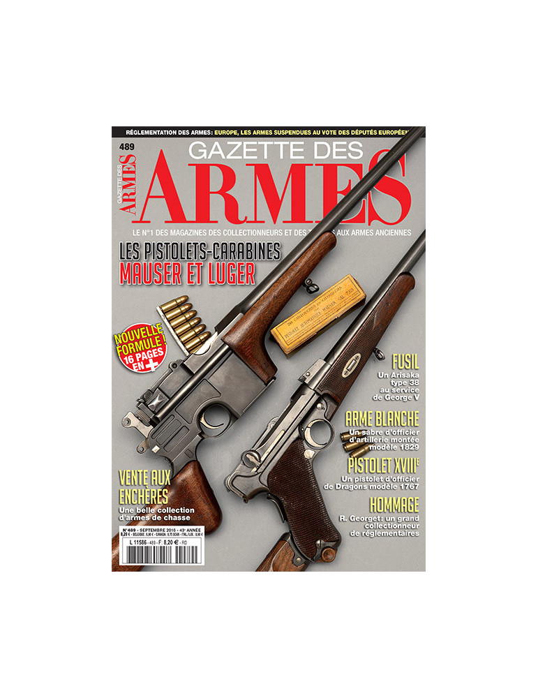 GAZETTE DES ARMES N¡489 SEPTEMBRE 2016