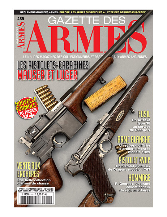 GAZETTE DES ARMES N¡489 SEPTEMBRE 2016