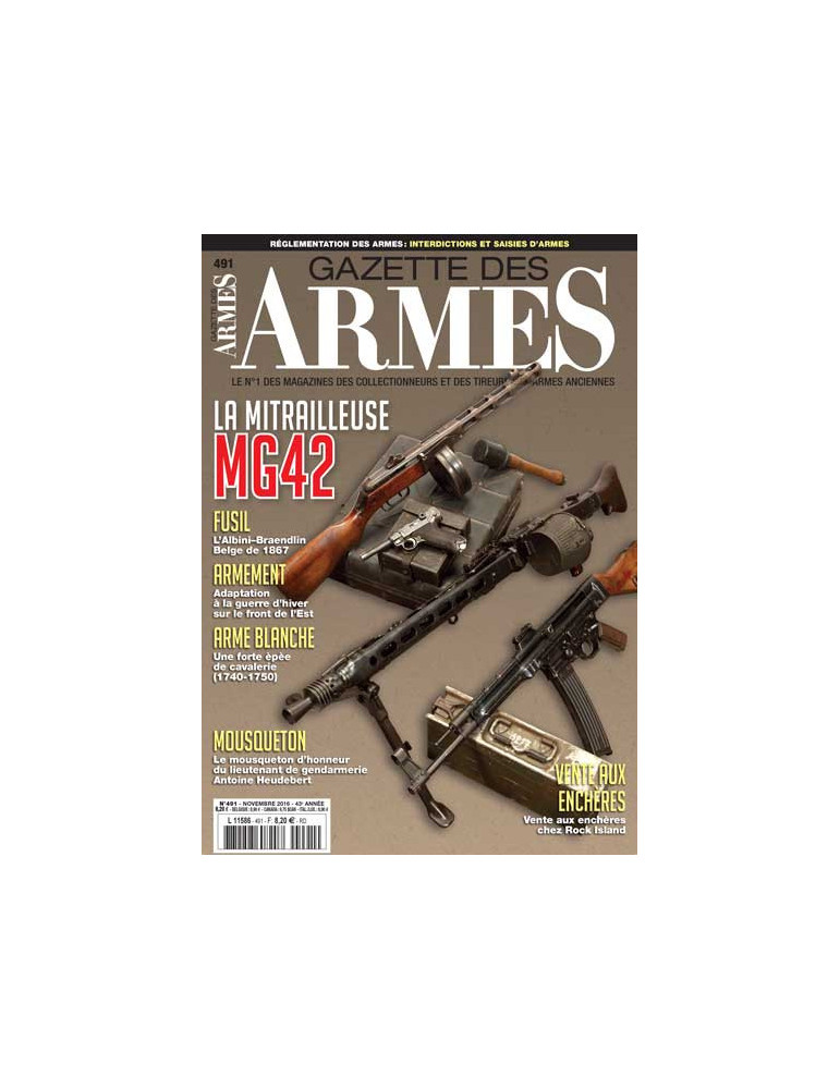 GAZETTE DES ARMES N¡491 Novembre 2016 GAZETTE DES ARMES N¡491 Novembre 2016