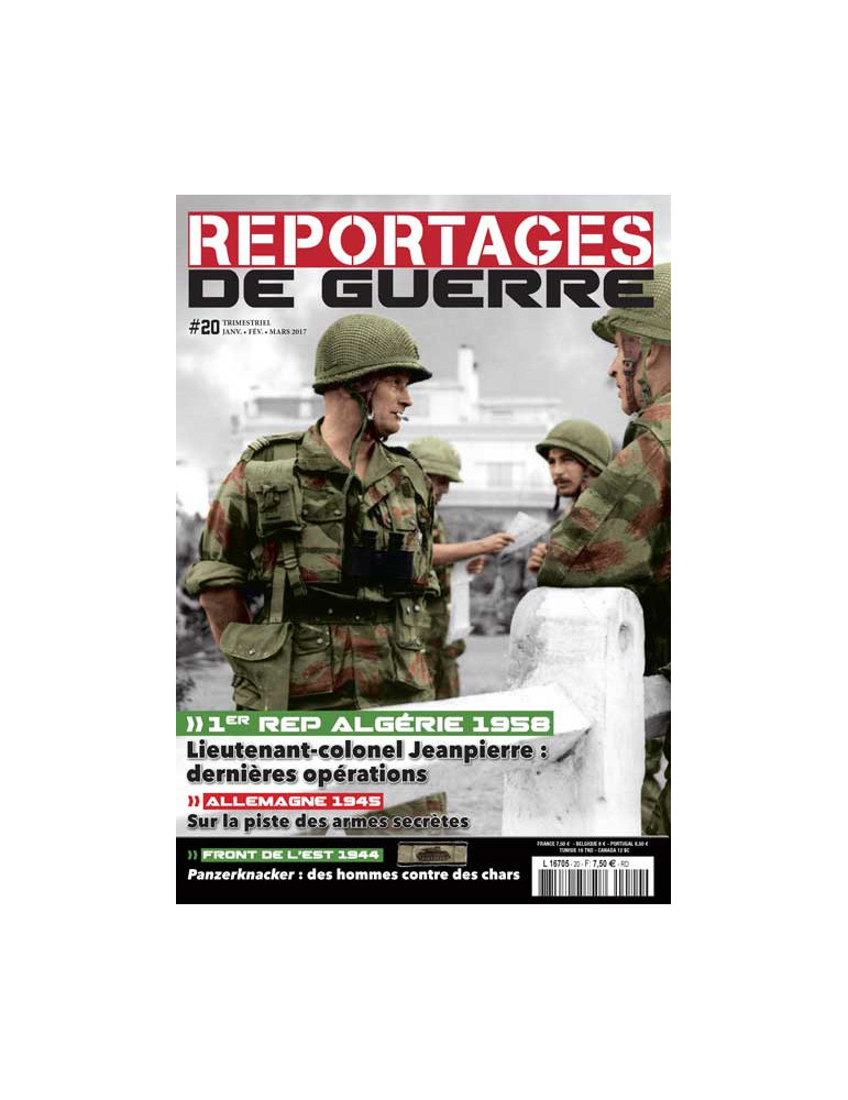 REPORTAGES DE GUERRE 20 Janvier Fevrier Mars 2017