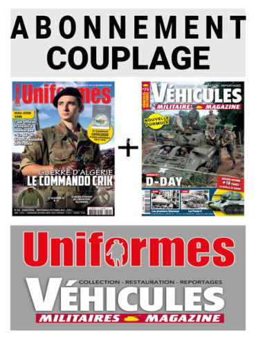 COUPLAGE VEHICULES MILITAIRES + UNIFORMES 2 ANS FRANCE