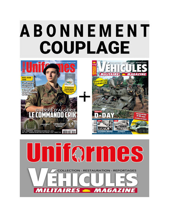 COUPLAGE VEHICULES MILITAIRES + UNIFORMES 1 AN EXPORT