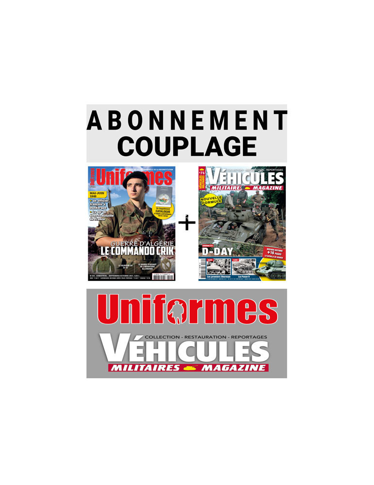 COUPLAGE VEHICULES MILITAIRES + UNIFORMES 2 ANS EXPORT COUPLAGE VEHICULES MILITAIRES + UNIFORMES 2 ANS EXPORT