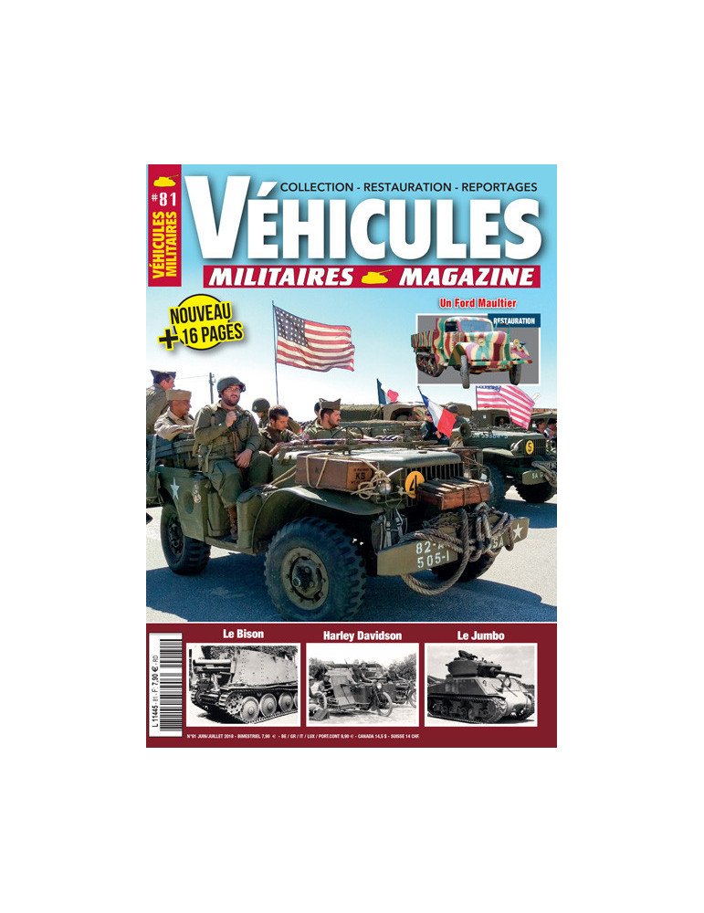 VEHICULES MILITAIRES N¡81 Juin Juillet 2018