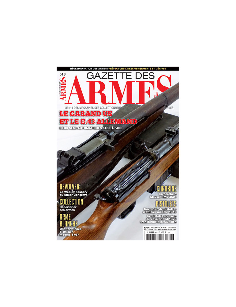 GAZETTE DES ARMES N¡510 Juillet Aout 2018 GAZETTE DES ARMES N¡510 Juillet Aout 2018