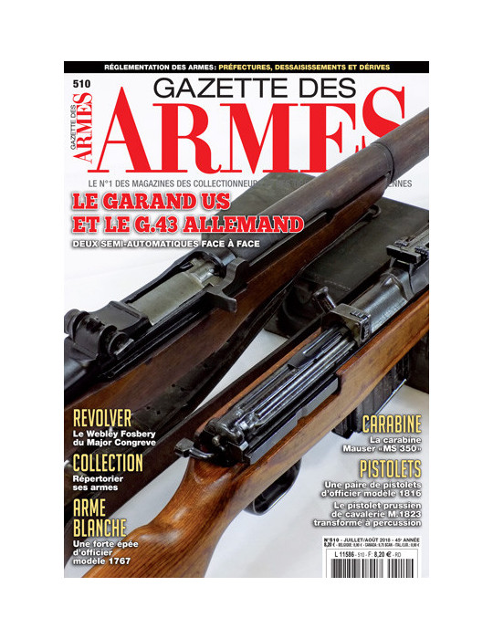 GAZETTE DES ARMES N¡510 Juillet Aout 2018