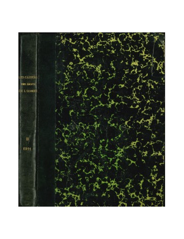 LES CAHIERS DES DROITS DE LÔHOMME VOL.2 - 1921