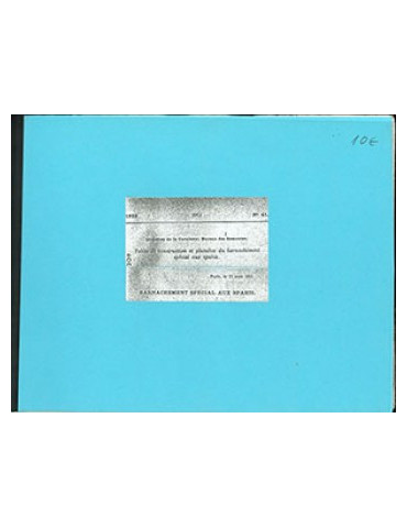 DIRECTION DE LA CAVALERIE - BUREAU DES REMONTES - TABLES DE CONSTRUCTION ET PLANCHES DU HARNACHEMENT SPECIAL AUX SPAHIS. - 1922