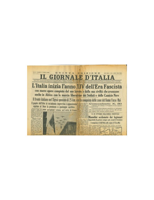 IL GIORNALE DÔITALIA - JOURNAL DU 29 OCTOBRE 1935