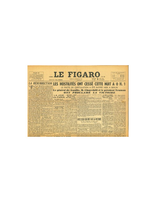 LE FIGARO - JOURNAL DU MERCREDI 9 MAI 1945