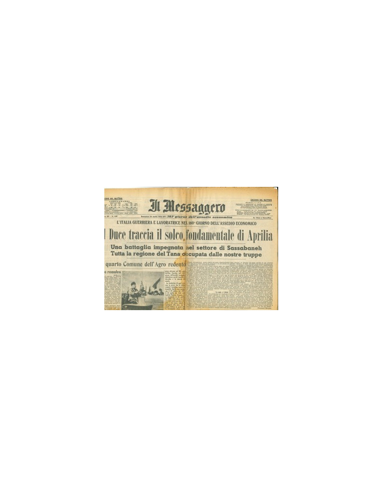 IL MESSAGGERO - DOMENICA 26 APRILE 1936