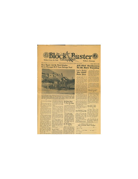 THE BLOCK BUSTER - FRIDAY, MARCH 2, 1945