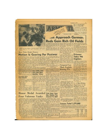 ARMY TIMES - JOURNAL DU 2 SEPTEMBRE 1944