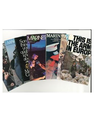 LOT DE 7 BROCHURES POUR SÔENGAGER DANS LES MARINES (AMERICAINS) (ANNEES 1970)