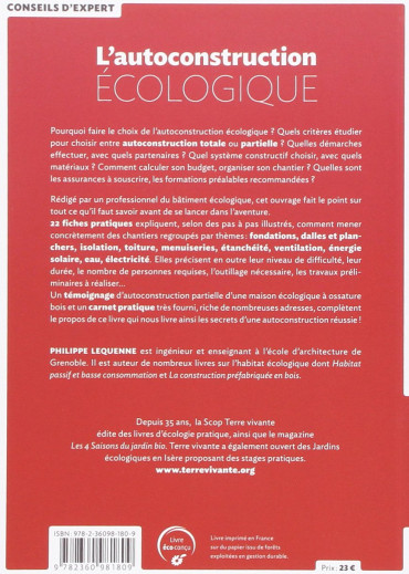 L'AUTOCONSTRUCTION ÉCOLOGIQUE