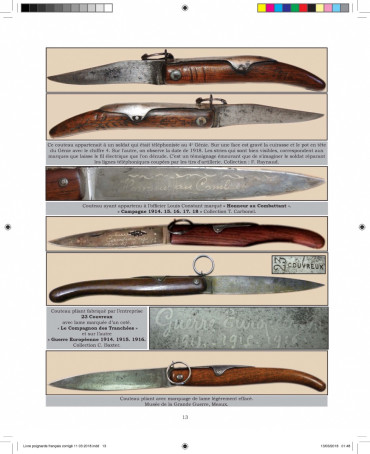 LES POIGNARDS FRANCAIS DE LA PREMIÈRE GUERRE MONDIALE