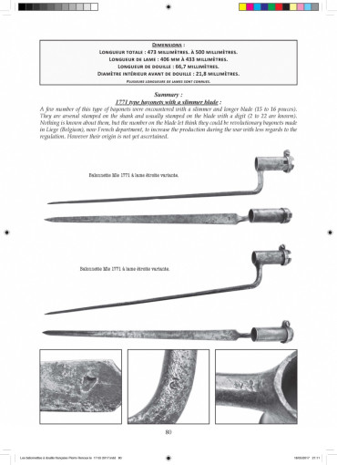 LES BAIONNETTES A DOUILLE MILITAIRES FRANCAISES