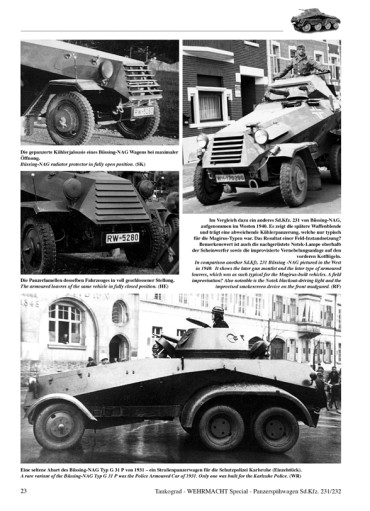 PANZERSPÄHWAGEN SD.KFZ. 231/232 - TANKOGRAD WEHRMACHT SPECIAL N° 4010