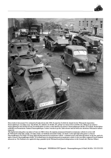 PANZERSPÄHWAGEN SD.KFZ. 221/222/223 -  TANKOGRAD WEHRMACHT SPECIAL N° 4014
