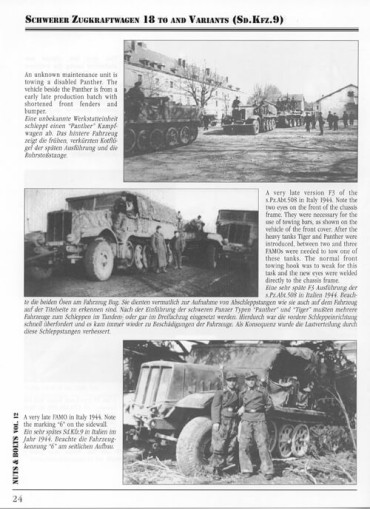 NUTS & BOLTS VOLUME 12 : Schwerer Zugkraftwagen 18 to and Variants