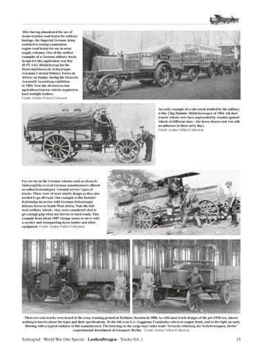 LASTKRAFTWAGEN 1914-1918 VOL. 1 TANKOGRAD - WORLD WAR ONE N°1010