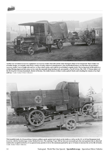 SPEZIALFAHRZEUGE 1914-1918 GERMAN SPECIALISED MOTOR VEHICLES  TANKOGRAD - WORLD WAR ONE N°1012