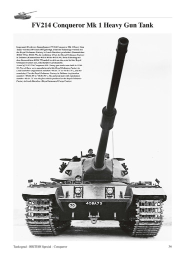 CONQUEROR HEAVY GUN TANK  TANKOGRAD - BRITISH SPECIAL N° 9023