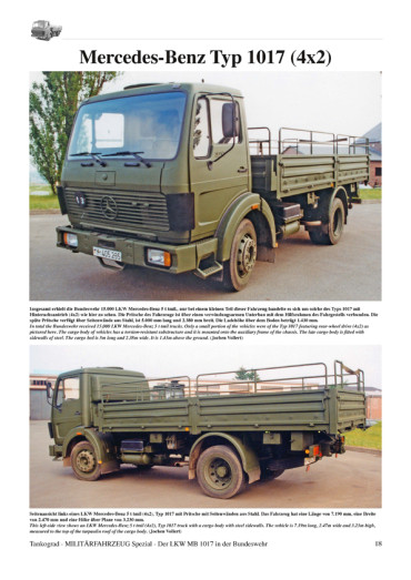 MB 1017 5-TONNER KLASSIKER - TANKOGRAD MILITÄRFAHRZEUG SPEZIAL N° 5063