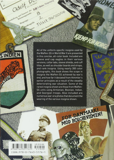 INSIGNIA OF THE WAFFEN-SS : CUFF TITLES - COLOR TABS - SHOULDER BOARDS - BADGES