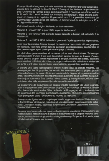 LEGION WALLONIE TOME 1 : AOUT 1941-JUIN 1943