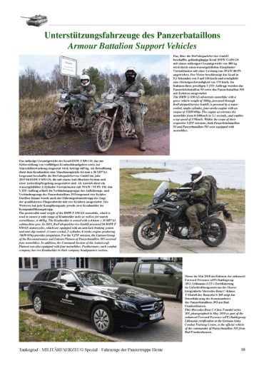 FAHRZEUGE DER PANZERTRUPPE HEUTE - TANKOGRAD - MILITÄRFAHRZEUG SPEZIAL N° 5093