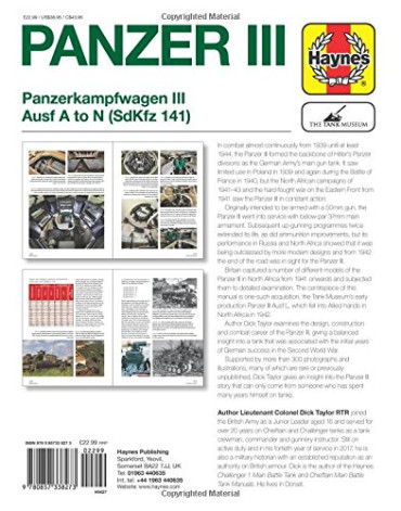 PANZER III - PANZERKAMPFWAGEN III AUSF. A TO N (SDKFZ 141) (OWNERS' WORKSHOP MANUAL)
