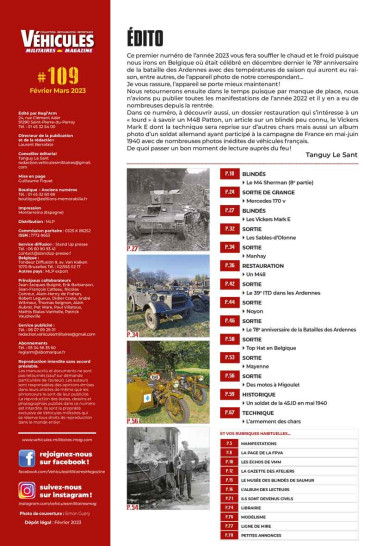 VEHICULES MILITAIRES N°109 FEVRIER MARS 2023