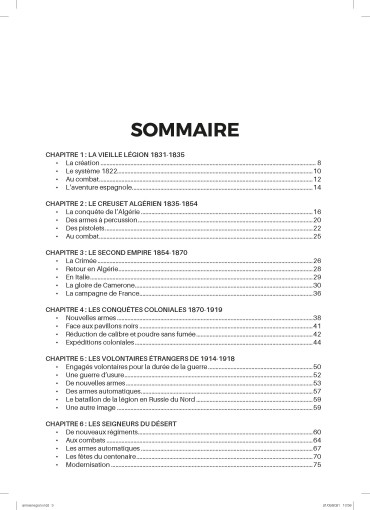 LES ARMES DE LA LÉGION ÉTRANGÈRE DE 1831 À NOS JOURS
