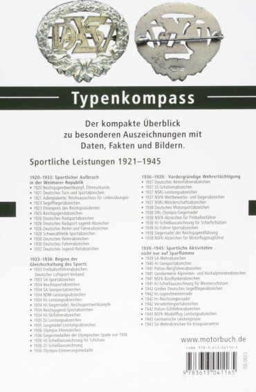 DEUTSCHE AUSZEICHNUNGEN FUR SPORTLICHE LEISTUNGEN 1921-1945