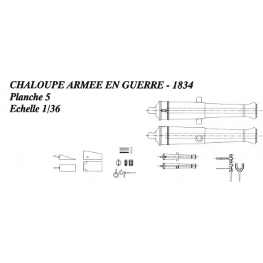 CHALOUPE ARMÉE EN GUERRE 1834