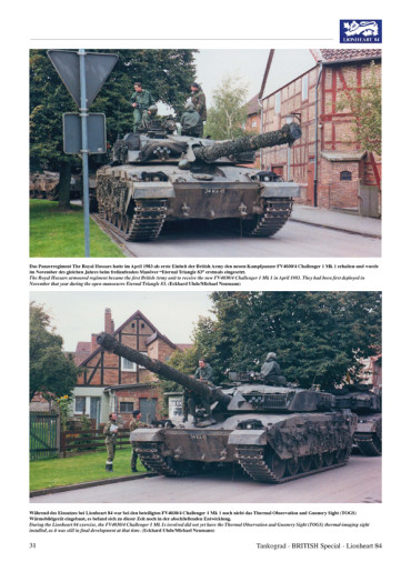 LIONHEART 84    TANKOGRAD - BRITISH SPECIAL N° 9037