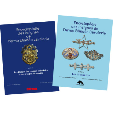 ENCYCLOPÉDIES DES INSIGNES DE L'ARME BLINDÉE CAVALERIE TOMES IV ET V   PROMOTION SPÉCIALE !
