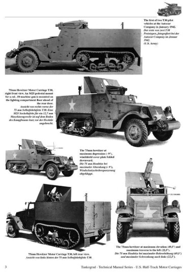US WW II HALF TRACK Mortar Carriers, Howitzers, Motor Carriages. Tankograd TM N°6010