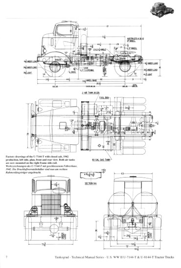 US WW II AUTOCAR U-7144-T & U-8144-T TRACTOR TRUCKS Tankograd TM N°6005