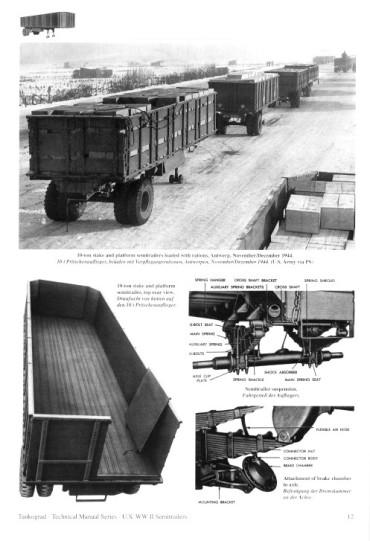 US WW II SEMITRAILERS FOR AUTOCAR, FEDERAL & IHC TRACTOR TRUCKS. Tankograd TM N°6006