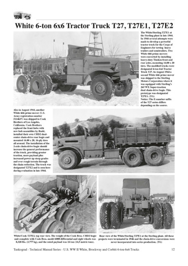 US WW II WHITE BROCKWAY & CORBITT TRUCKS. Tankograd TM N°6025