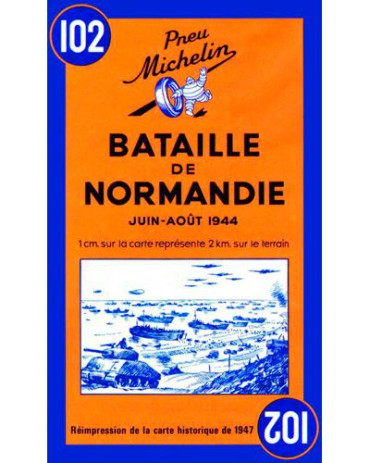CARTE MICHELIN BATAILLE DE NORMANDIE JUIN-AOUT 1944