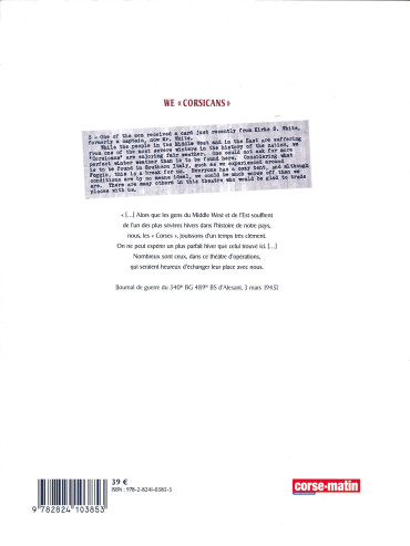 WE "CORSICANS" 1943-1945 - Récits & témoignages
