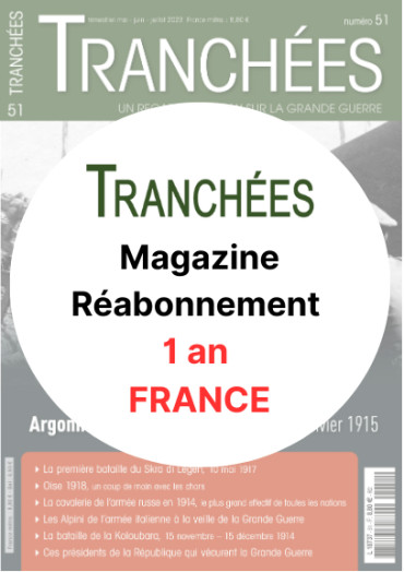 Tranchées trimestriel - Réabonnement 1 an FRANCE