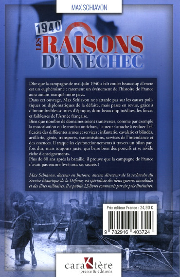 1940 Les raisons d'un échec