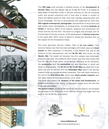 GERMAN MILITARY RIFLES TOME I : DU FUSIL WERDER AU FUSIL M/71.84